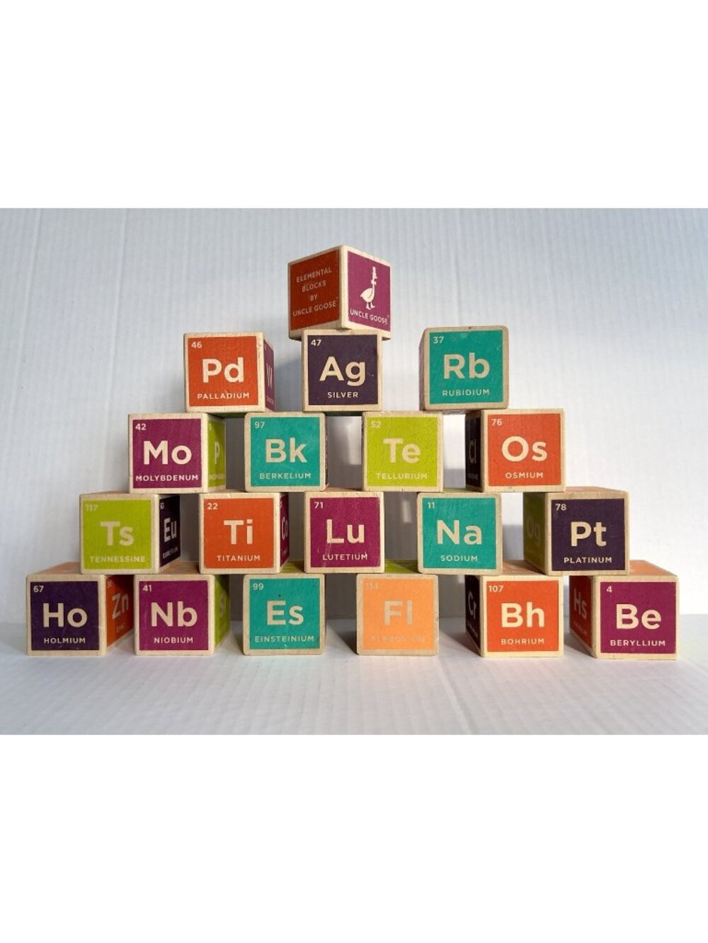 Uncle Goose Periodic Table of Elements wooden blocks lot of 19